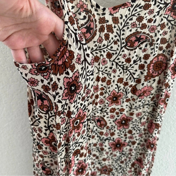 Amuse Society Adelaide Brown Floral Print Midi Dress - Picture 4 of 12